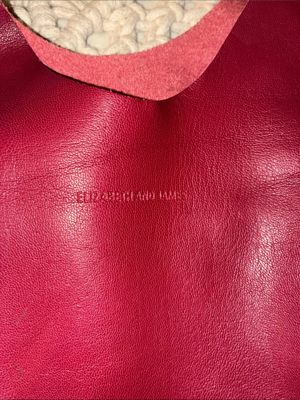 Elizabeth and James Burgundy Knotted Handle Leather Hobo - Picture 8 of 8